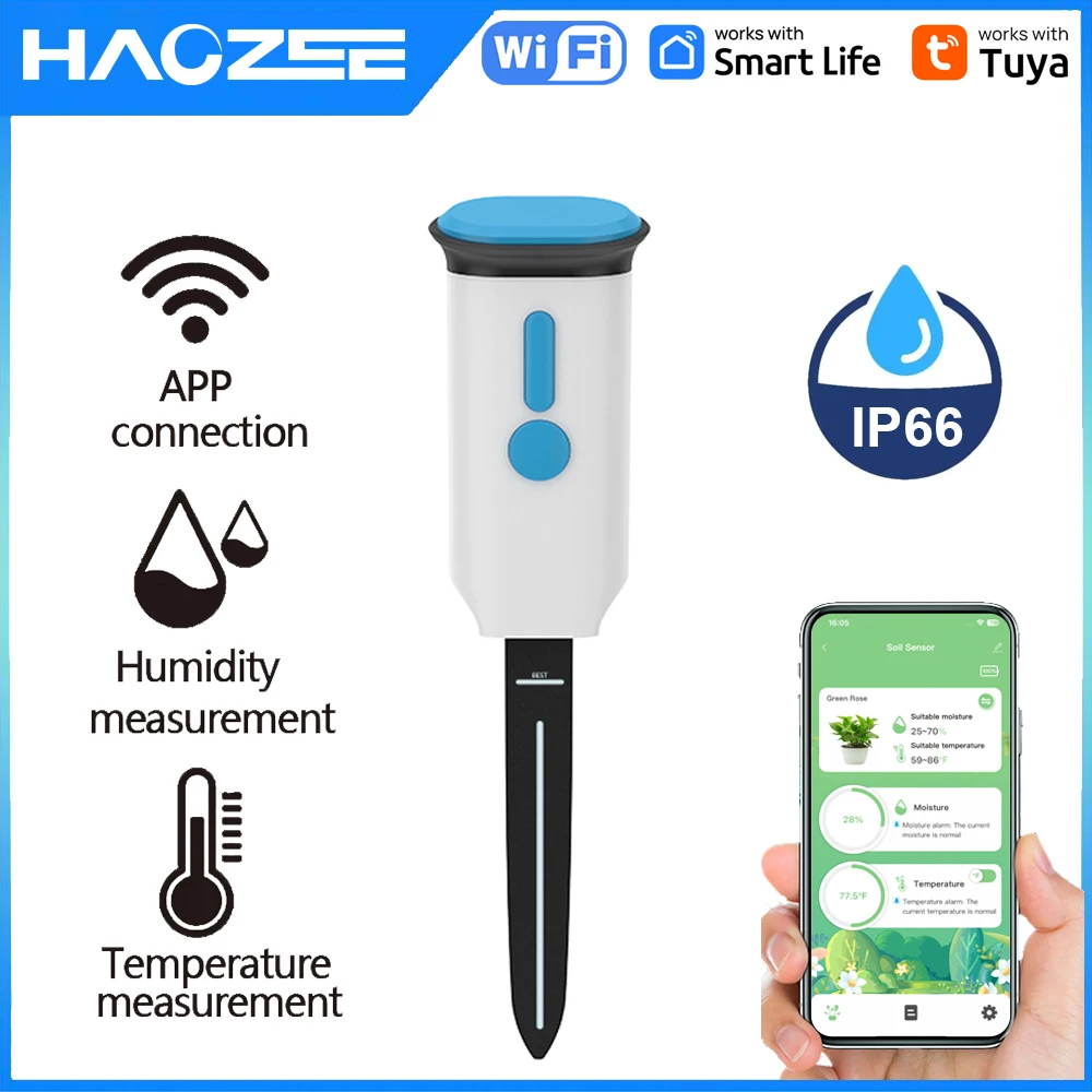 Smart Garden Sensors - Haozee Tuya 스마트 WiFi 토양 수분