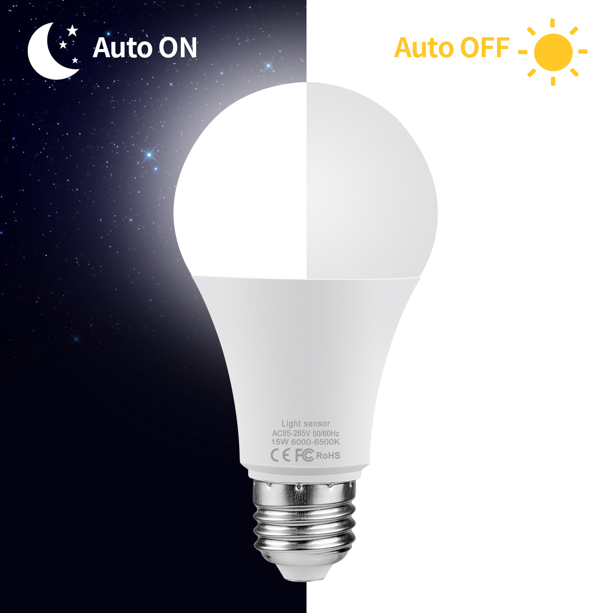 Smart Garden Led Lights - 15W E27 LED 황혼 새벽 밤
