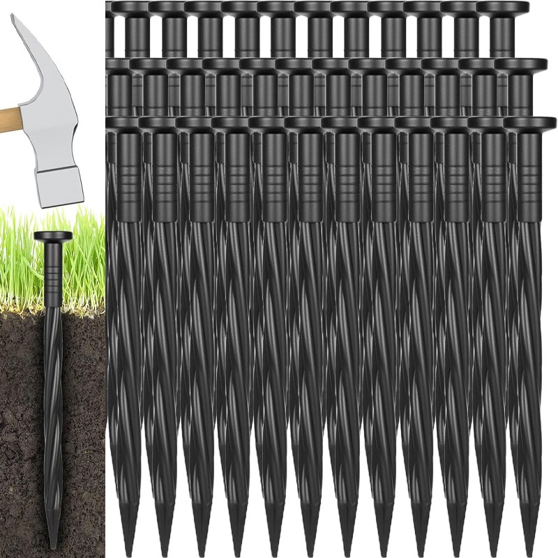 Smart Garden Edging - 10-50개 정원용 플라스틱 잔디 고정핀, 식물