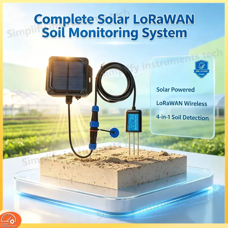 Smart Garden Monitoring System - 태양광 LoRaWAN 토양 센서 IP68 무선