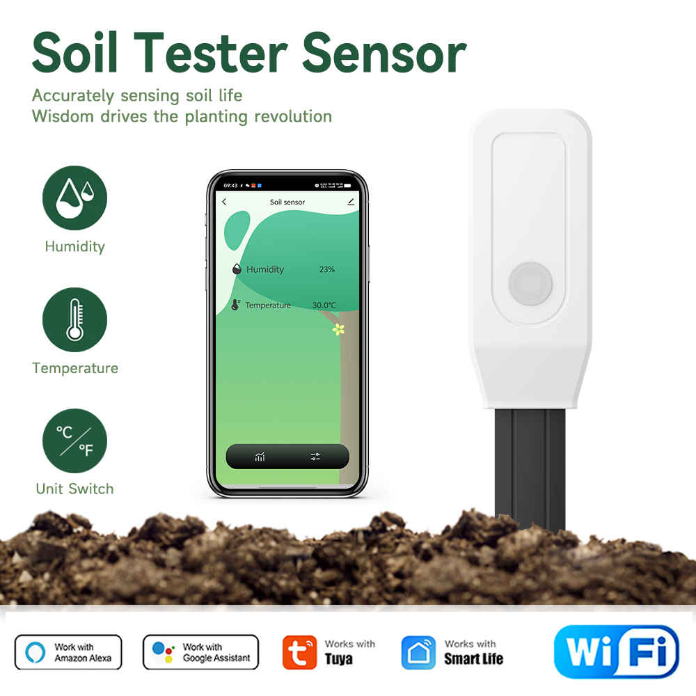 Smart Garden Sensors - 투야 스마트 와이파이 토양 테스터 온도