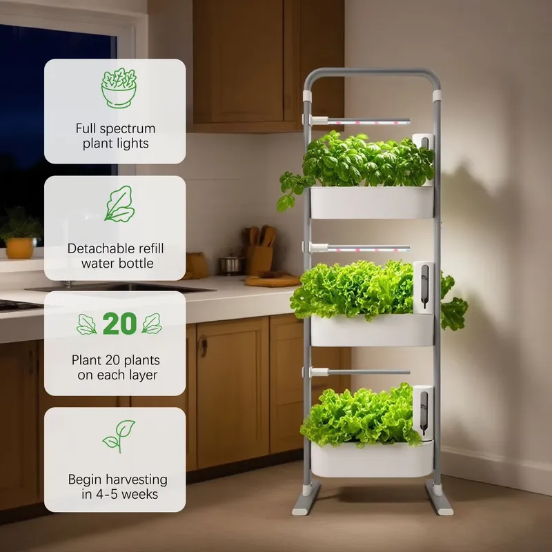 스마트 친환경 알루미늄 합금 수경재배 자동 급수 와비사 - Smart Garden Vertical Planter 리뷰 및 가격