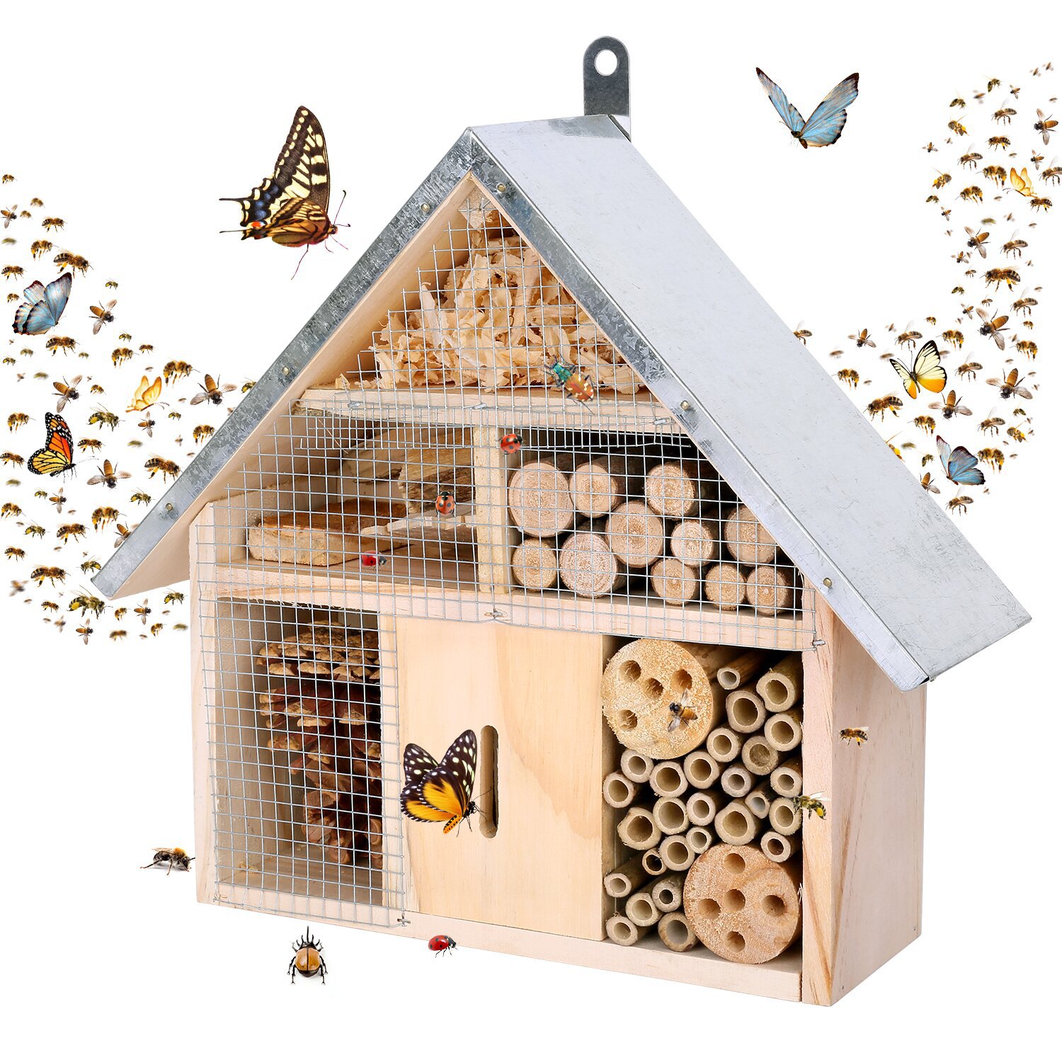 정원 나무 곤충집 벌집 벌레 호텔 쉼터 천연 목재 야외 - Insect Hotel Wood 리뷰 및 가격