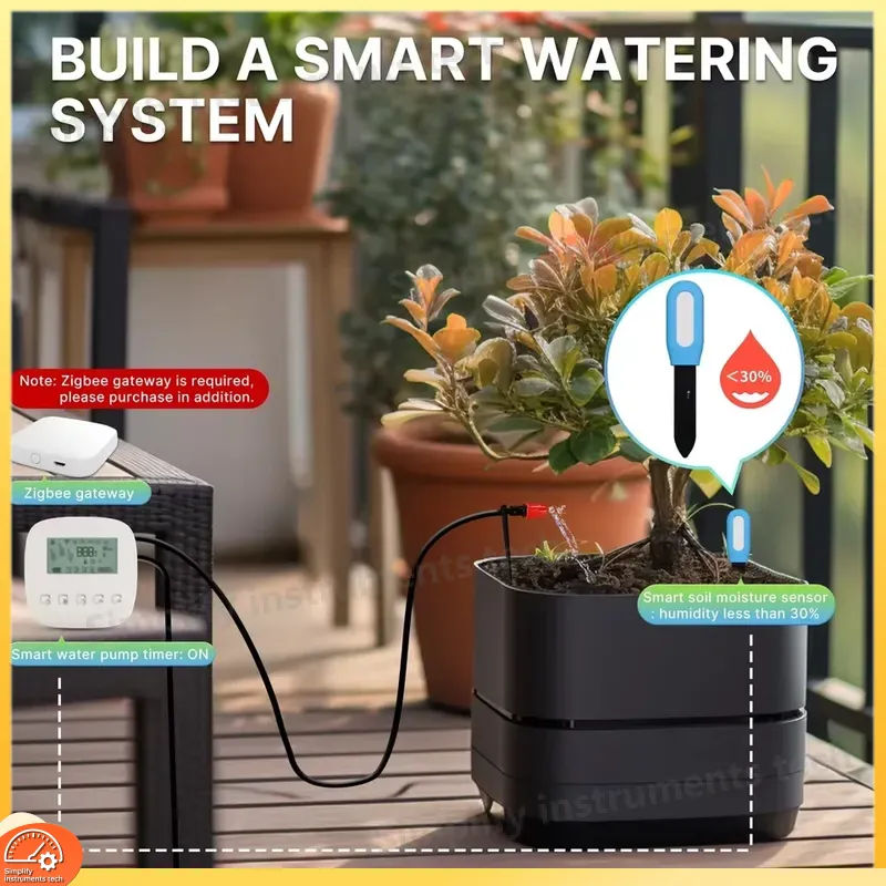 스마트 토양 수분 온도 센서 WiFi Zigbee 정원 - Smart Garden Monitoring System 리뷰 및 가격