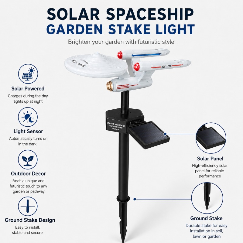 스타 트렉 USS 엔터프라이즈 솔라 가든 스테이크 라이 - Smart Garden Light Camera 리뷰 및 가격