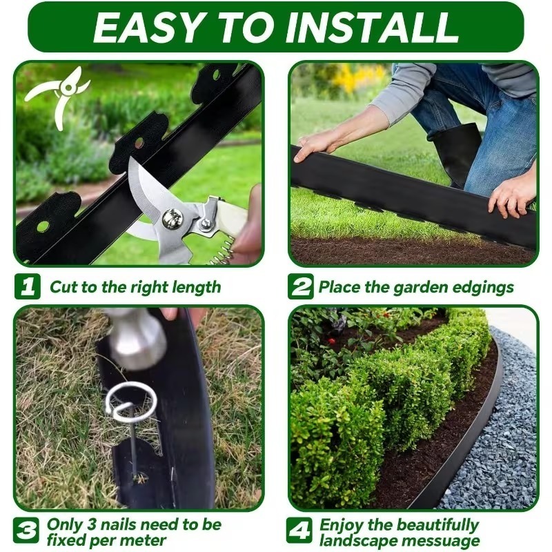 5/10cm L자형 정원 잔디 돌 경계선 검정색 가장자 - Smart Garden Edging 리뷰 및 가격