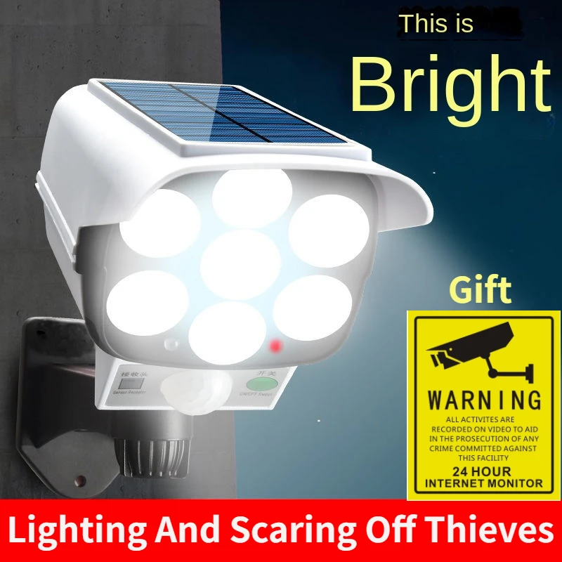 야외 태양 빛 모션 센서 보안 더미 카메라 무선 홍수  - Smart Garden Light Camera 리뷰 및 가격