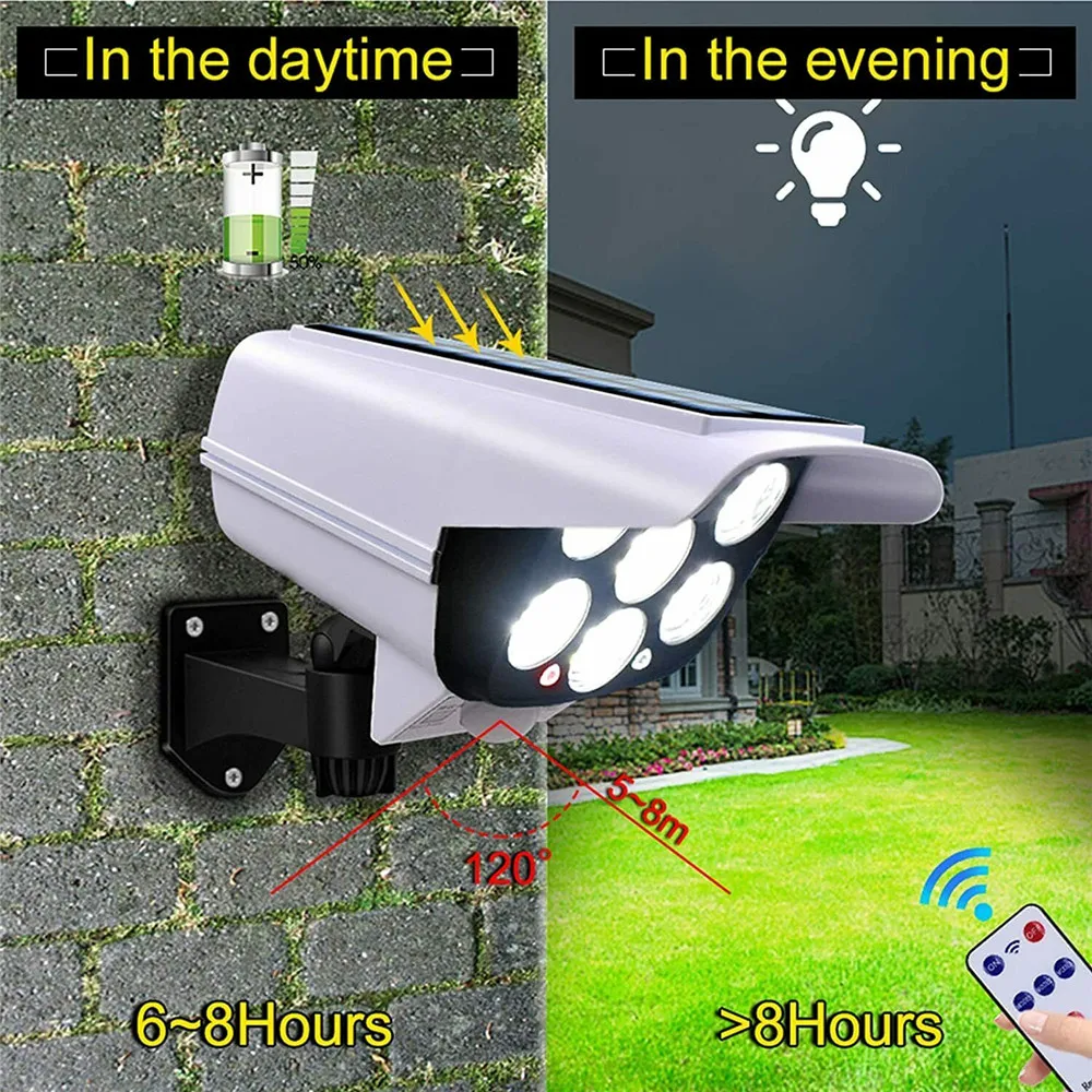 야외 태양 빛 모션 센서 보안 더미 카메라 무선 홍수  - Smart Garden Light Camera 리뷰 및 가격