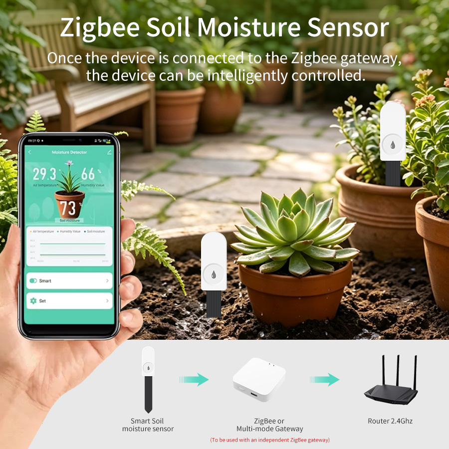 스마트 지그비 3.0 토양 테스터 식물 정원용 습도 온 - Smart Garden Sensors 리뷰 및 가격
