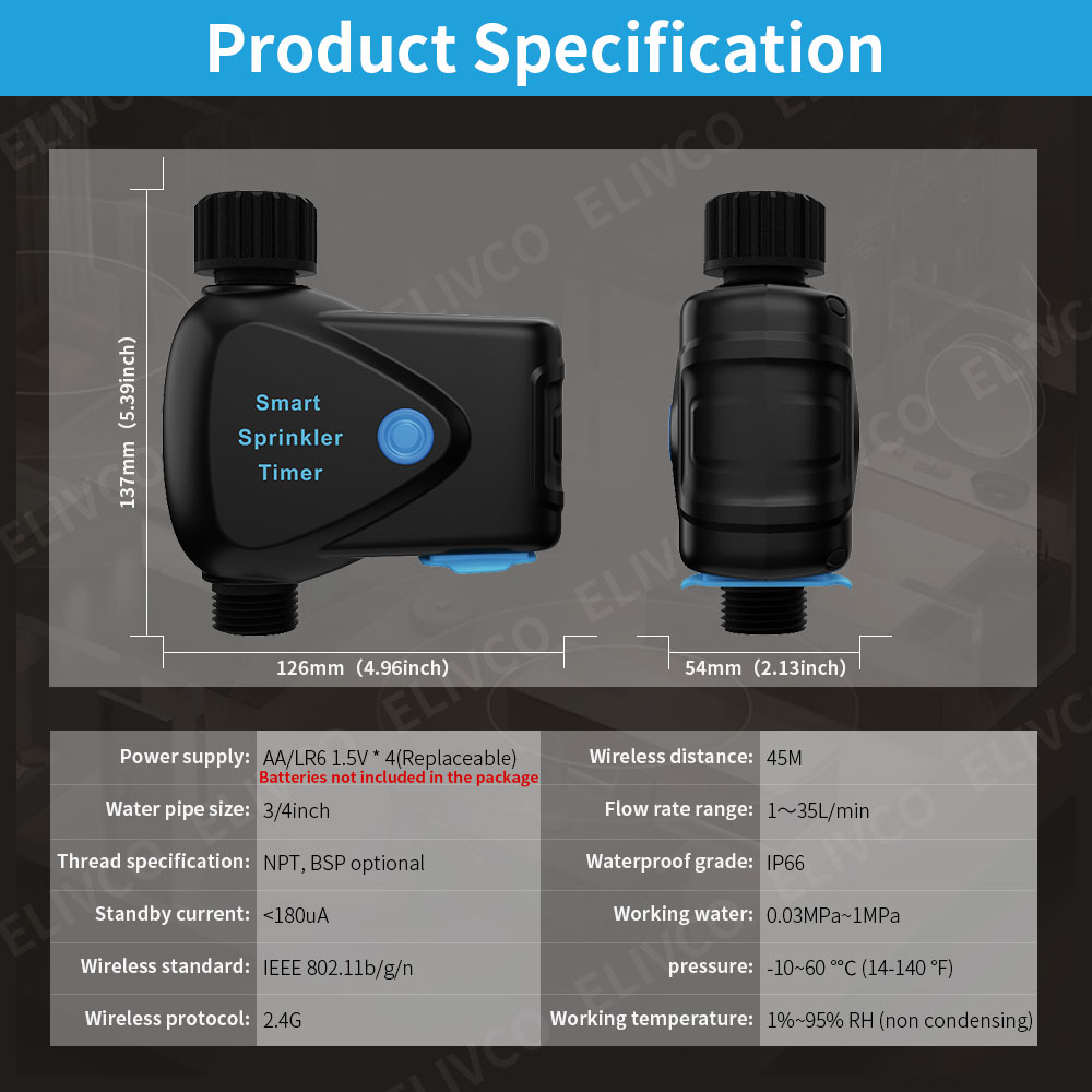Tuya WiFi 스마트 워터 디바이스 내장형 계량기, - Smart Garden Watering System 리뷰 및 가격