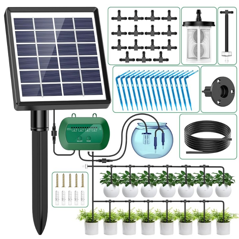 냄비 식물을위한 내장 1800mAh 배터리 관개 기능이 - Smart Garden Watering System 리뷰 및 가격