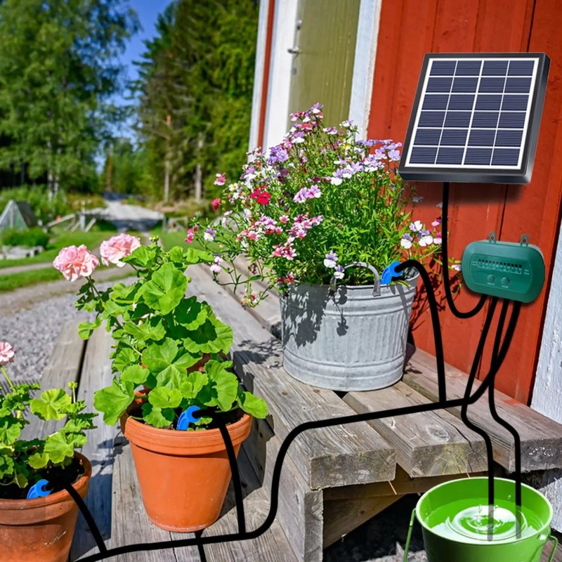 냄비 식물을위한 내장 1800mAh 배터리 관개 기능이 - Smart Garden Watering System 리뷰 및 가격