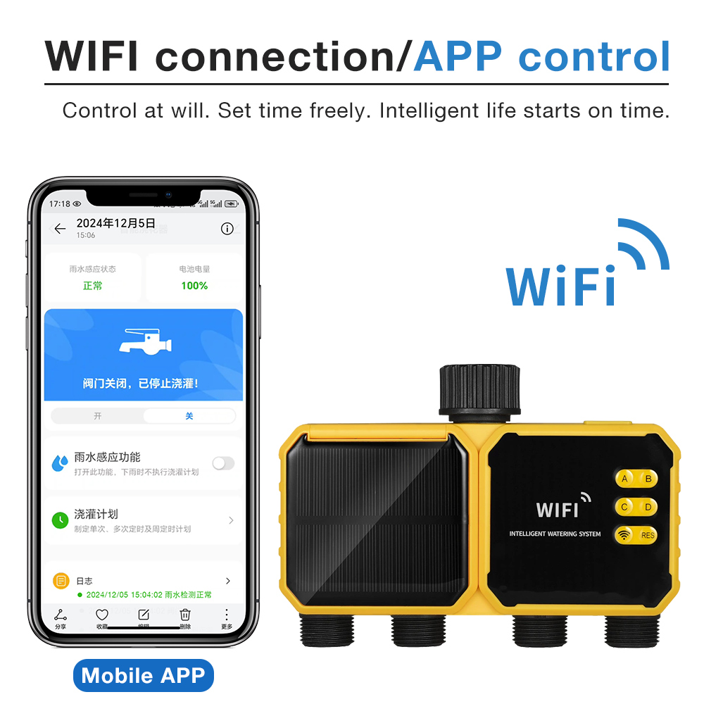 WiFi 태양광 관개 타이머 1/2/4 출력 스마트 관 - Smart Garden At Home 리뷰 및 가격