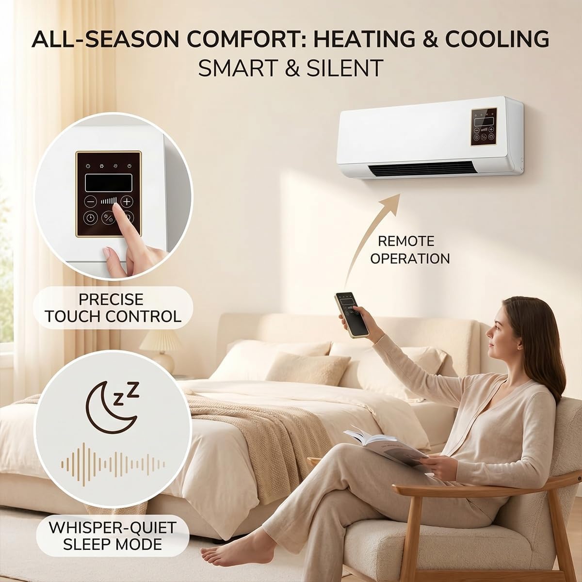 휴대용 벽걸이형 에어컨 팬, 2 in 1 무덕트 미니  - Smart Garden Offices 리뷰 및 가격