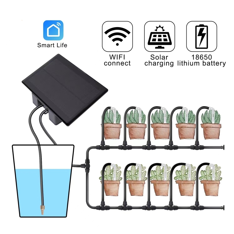 WIFI 태양 자동 급수 기계 키트 모바일 App 원격 - Smart Garden Watering System 리뷰 및 가격